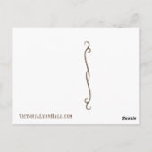 "Ich reise immer im Stil" Vintage Collage Postkarte (Rückseite)