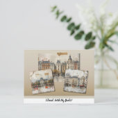 Ich Reise...Mit Meinen Büchern! Postkarte (Stehend Vorderseite)