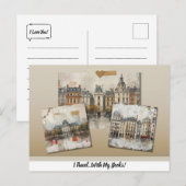 Ich Reise...Mit Meinen Büchern! Postkarte (Vorne/Hinten)