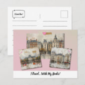 Ich reise... mit meinen Büchern! Postkarte (Vorne/Hinten)