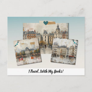Ich Reise...mit Meinen Büchern! Postkarte
