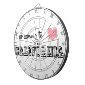 Ich reise nach Kalifornien Dartscheibe (Vorderseite rechts)