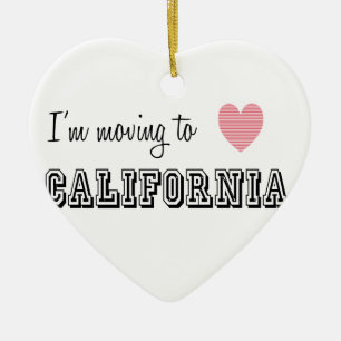 Ich reise nach Kalifornien Keramikornament