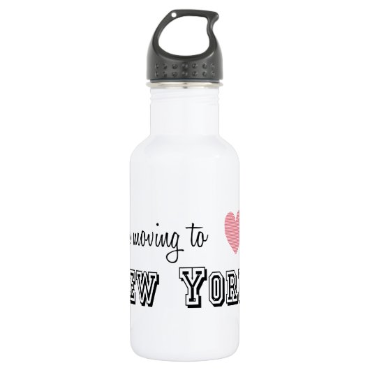 Ich reise nach New York Edelstahlflasche (Vorderseite)