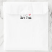 Ich reise nach New York Runder Aufkleber (Tasche)