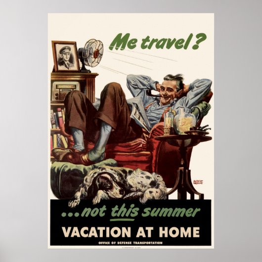 Ich reise nicht diesen Sommerurlaub bei Zuhause Poster (Vorne)