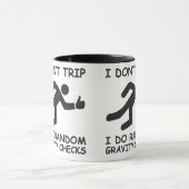 Ich reise nicht. Ich mache Random Gravity Karos Tasse (Zentrum)