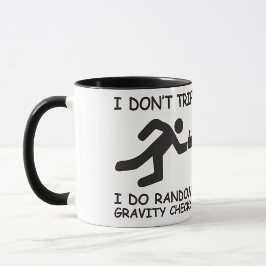 Ich reise nicht. Ich mache Random Gravity Karos Tasse (Links)