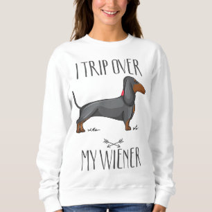 Ich reise über meine Dackel Funny Dackel Hundelieb Sweatshirt
