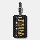 Ich reise zum Zickzack Gepäckanhänger (Vorderseite vertikal)