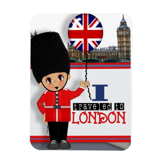 Ich reiste nach London Souvenir Magnet (Vertikal)