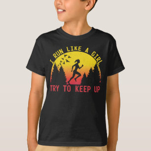 Ich renne wie ein Mädchen, versuche, den Dauerstr T-Shirt