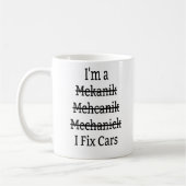 Ich repariere Autos Kaffeetasse (Links)