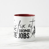Ich repariere bei Zuhause Dye Jobs Funny Hair Styl Tasse (Zentrum)