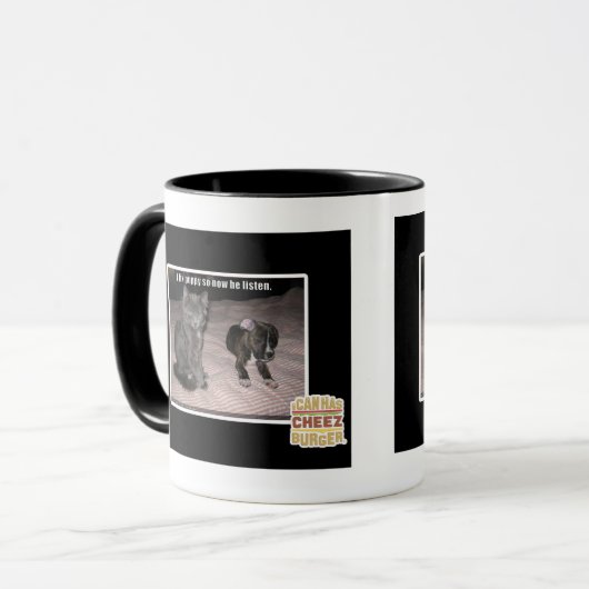 Ich repariere Welpen Tasse (Vorderseite Links)