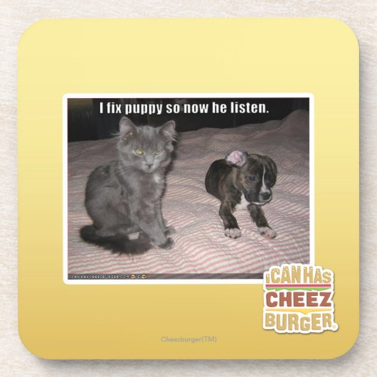 Ich repariere Welpen Untersetzer (Vorderseite)