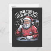 Ich Rett dein Leben nach meinem Kaffeehaus Ankündigungspostkarte (Vorne/Hinten)