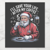 Ich Rett dein Leben nach meinem Kaffeehaus Weinetikett (Einzelnes Label)