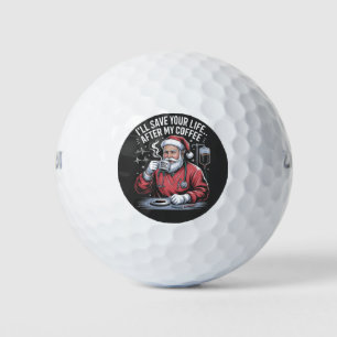 Ich rette dein Leben nach meinem Kaffee Weihnachts Golfball