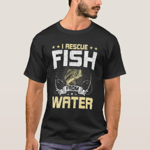 Ich rette Fische aus dem Wasser beim Fliegenfische T-Shirt