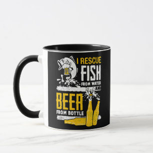 Ich rette Fische aus Wasser und Bier aus Flaschen Tasse