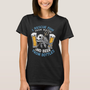 Ich rette Fische aus Wasser und trinke Bier aus Bo T-Shirt