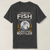 Ich rette Fische aus Wasserbier aus Flaschen T-Shirt (Design vorne)