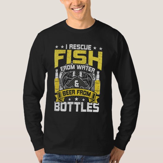 Ich rette Fische von Wasserbier von Flaschengängen T-Shirt (Vorderseite)