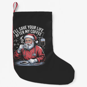 Ich rette Ihr Leben nach meinem Kaffee-Weihnachtsm Kleiner Weihnachtsstrumpf