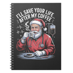 Ich rette Ihr Leben nach meinem Kaffee-Weihnachtsm Notizblock