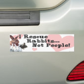 Ich rette Kaninchen-… nicht Leute! Autoaufkleber (Auf Auto)