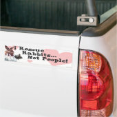 Ich rette Kaninchen-… nicht Leute! Autoaufkleber (Auf Lkw)