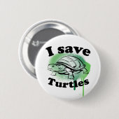 Ich rette Schildkröten Button (Vorne & Hinten)