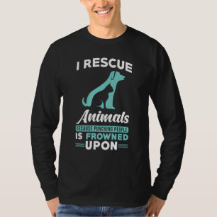 Ich rette Tiere, weil das Punching von Menschen ge T-Shirt