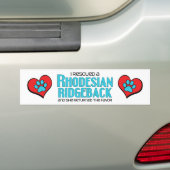 Ich rettete ein Rhodesian Ridgeback (weiblicher Autoaufkleber (Auf Auto)