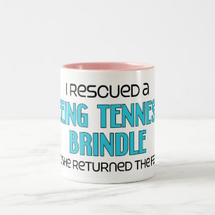 Ich rettete ein Treeing Brindle Tennessee Zweifarbige Tasse