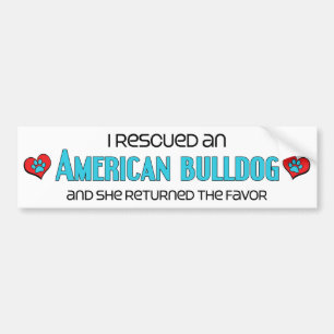 Ich rettete eine amerikanische Bulldogge Autoaufkleber