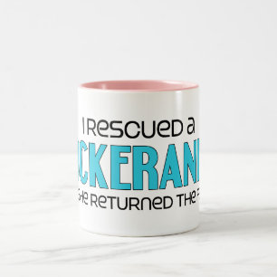 Ich rettete eine Cockeranian (weibliche) Zweifarbige Tasse