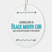 Ich rettete eine schwarze Mund-Kanaille Keramikornament (Links)