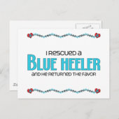 Ich rettete einen blauen Helfer (Männerhund) Postkarte (Vorne/Hinten)