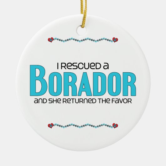 Ich rettete einen Borador (weiblichen) Keramik Ornament (Vorne)