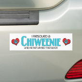 Ich rettete einen Chiweenie (Mann) Autoaufkleber (Auf Auto)