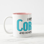 Ich rettete einen Corgidor (Mann) Zweifarbige Tasse (Links)