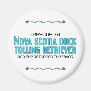 Ich rettete einen Entenrückstand (weiblicher Hund) Magnet