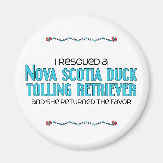 Ich rettete einen Entenrückstand (weiblicher Hund) Magnet (Vorne)