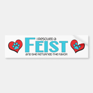 Ich rettete einen Feist (weiblichen Hund) Autoaufkleber