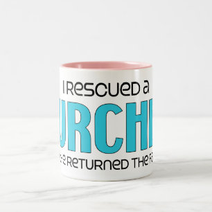 Ich rettete einen Lurcher (männlichen Hund) Zweifarbige Tasse