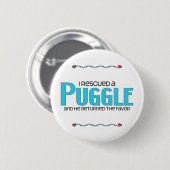 Ich rettete einen Puggle (Mann) Button (Vorne & Hinten)