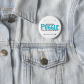 Ich rettete einen Puggle (Mann) Button (Beispiel)