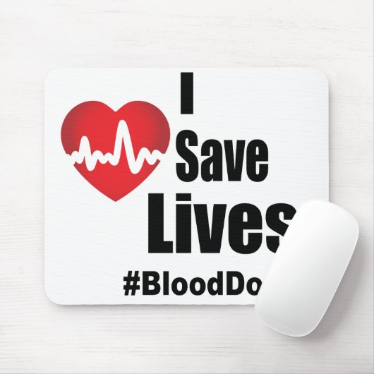 Ich Rettete Leben - Blutspender Mousepad (Mit Mouse)